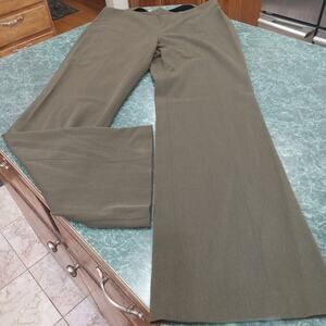 Caslon Mocha Wide-Leg Dress Pants Back Darts Side Zip Career Corpcore Womens 14